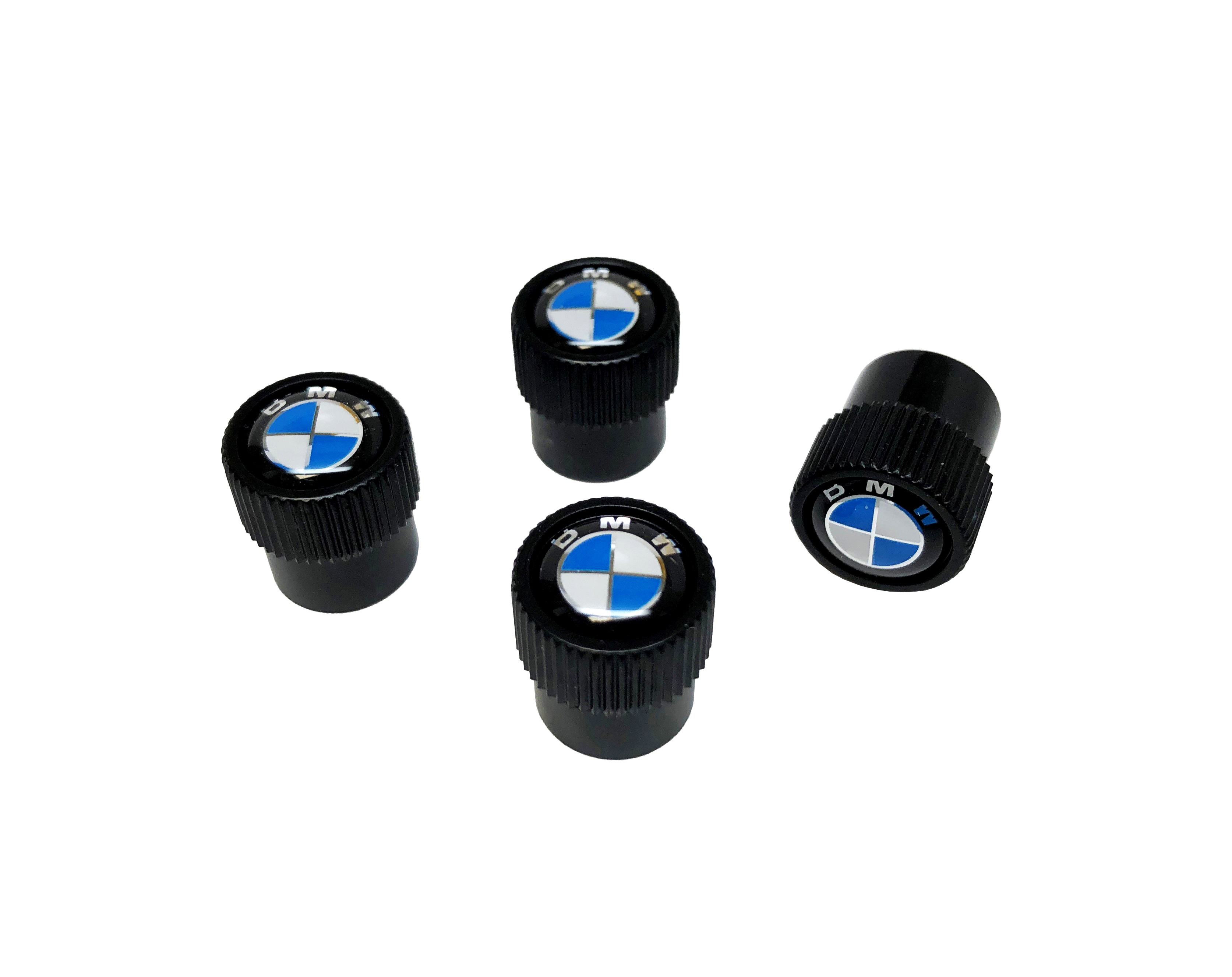 BMW Roundel Logo ABS Valve Stem Caps, Black