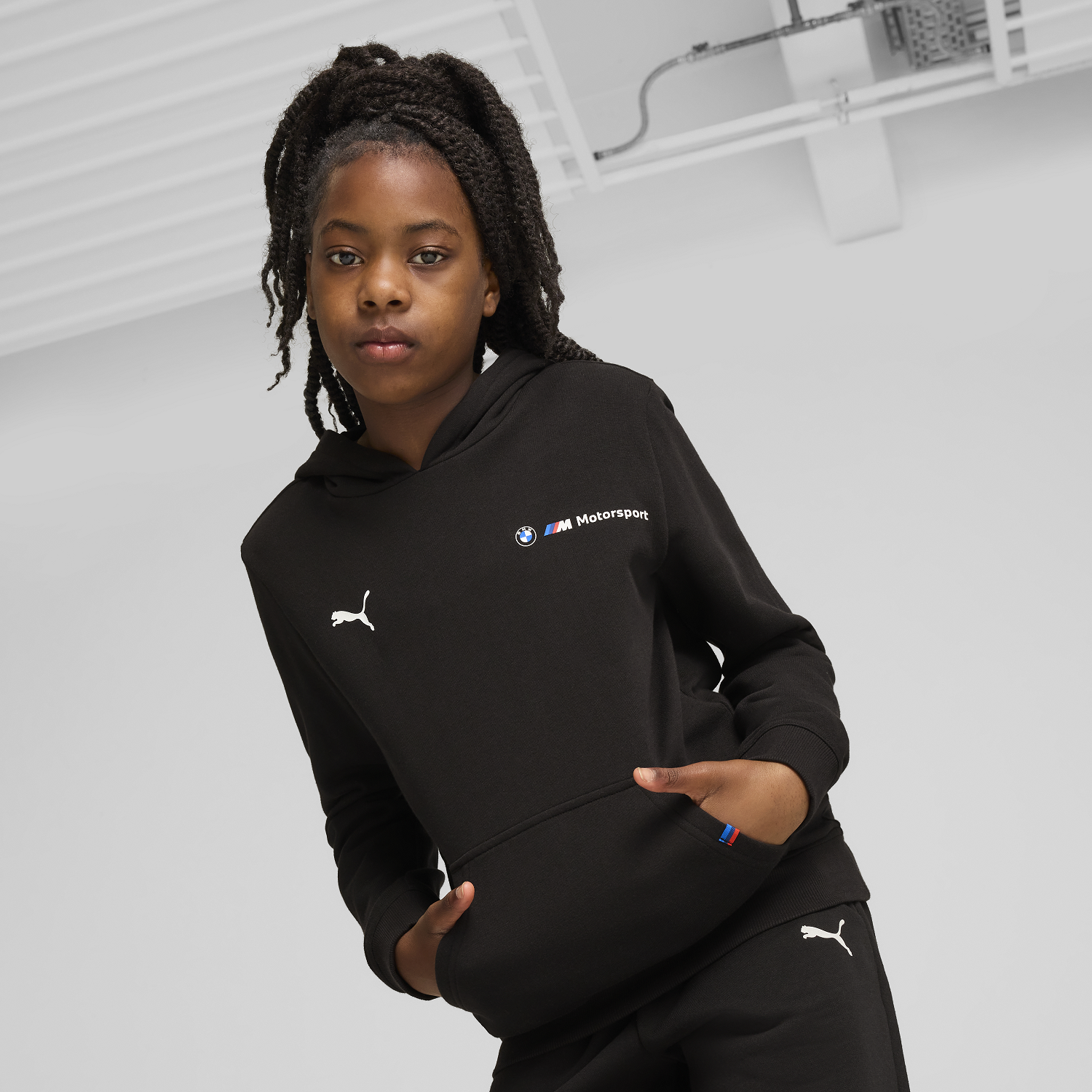 BMW M Motorsport Kids ESS Hoodie FT - Puma Black