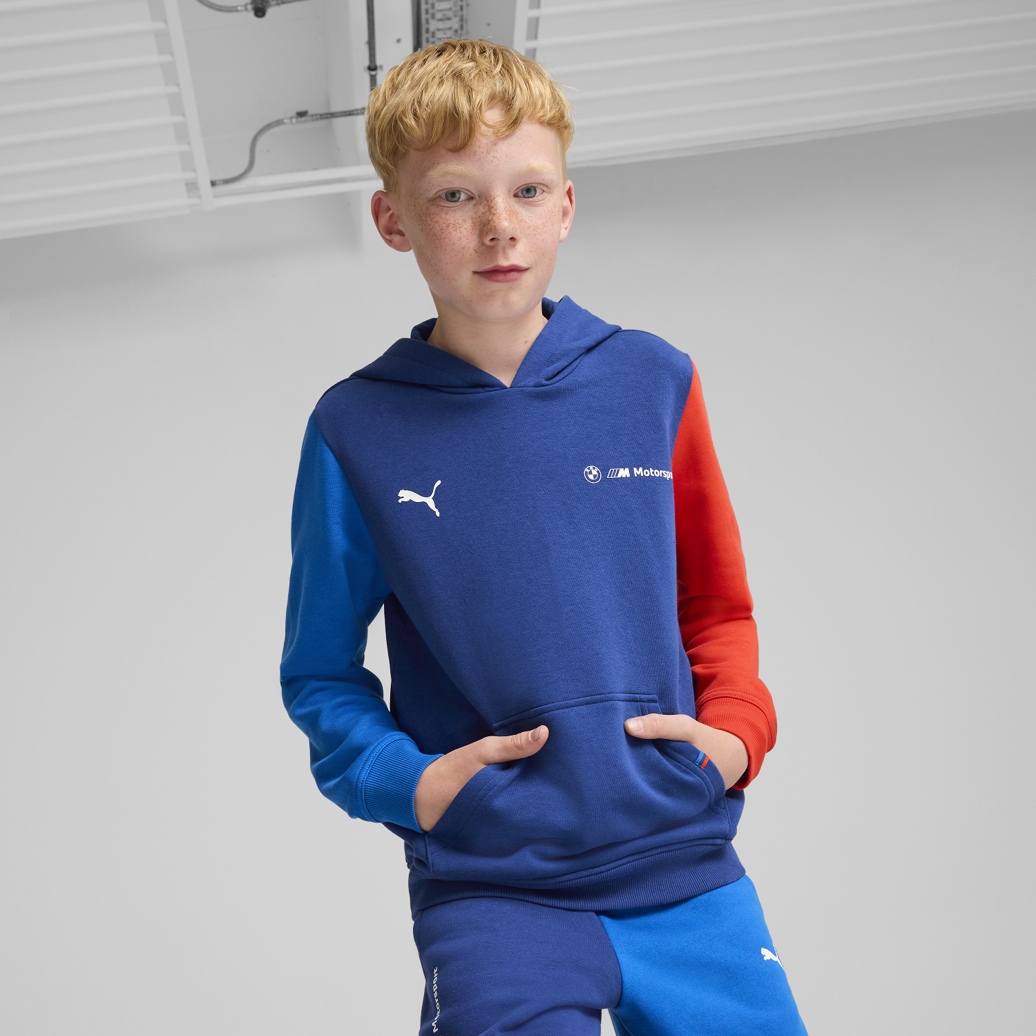 BMW M Motorsport Kids ESS Hoodie FT - Pro Blue-M