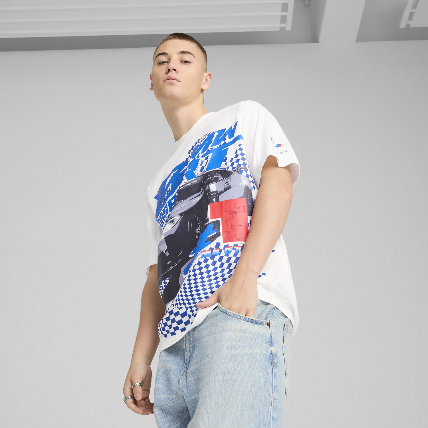 BMW M Motorsport Big Graphic T-Shirt - Puma White