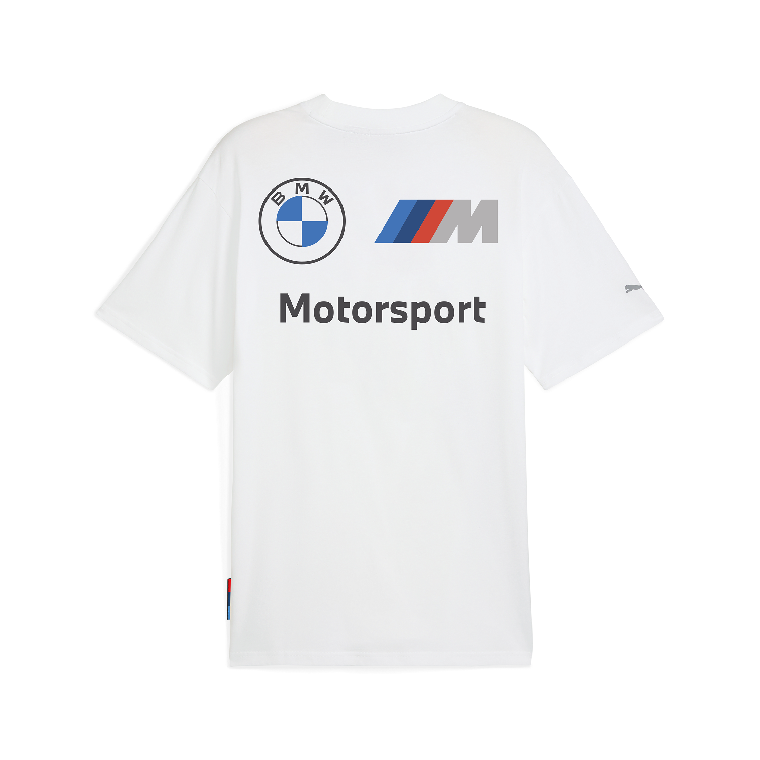 BMW M Motorsport Stacked Logo T-Shirt 2 - Puma White 2 BMW M Motorsport Stacked Logo T-Shirt 2 - Puma White