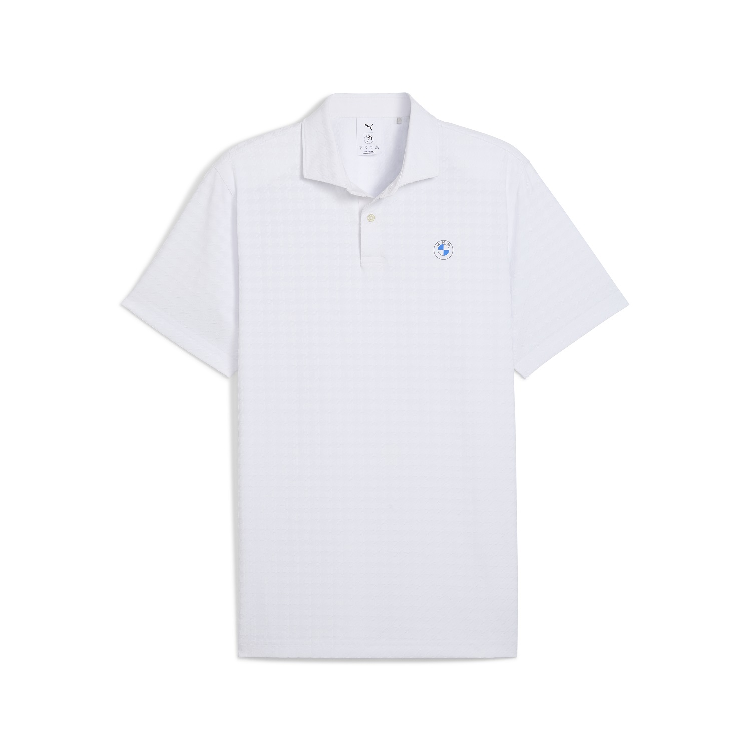 BMW MATTR Houndstooth Men White Polo