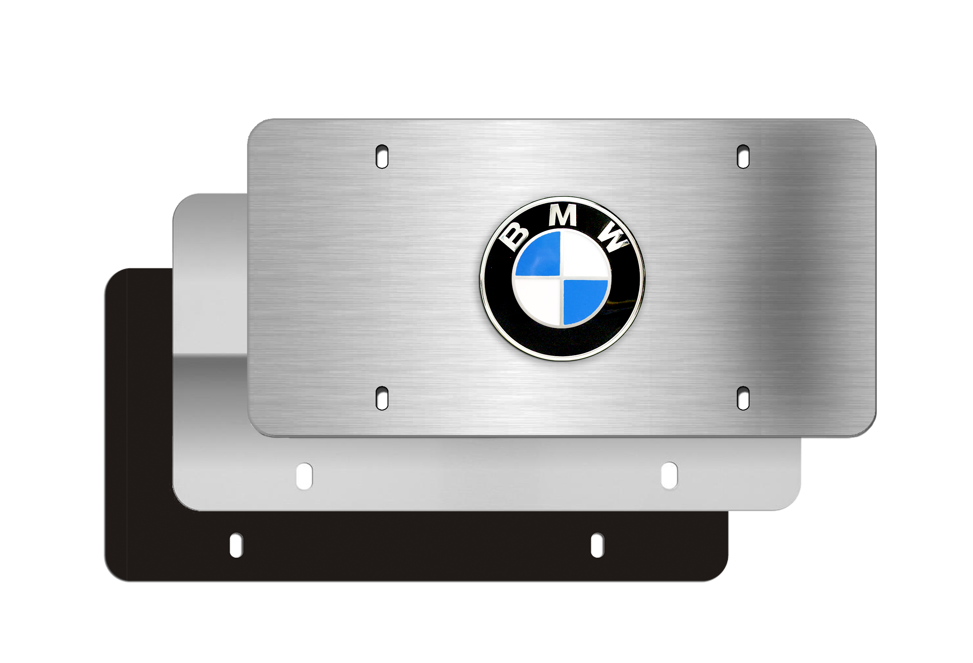 BMW Roundel Marque Plate in Stainless Steel