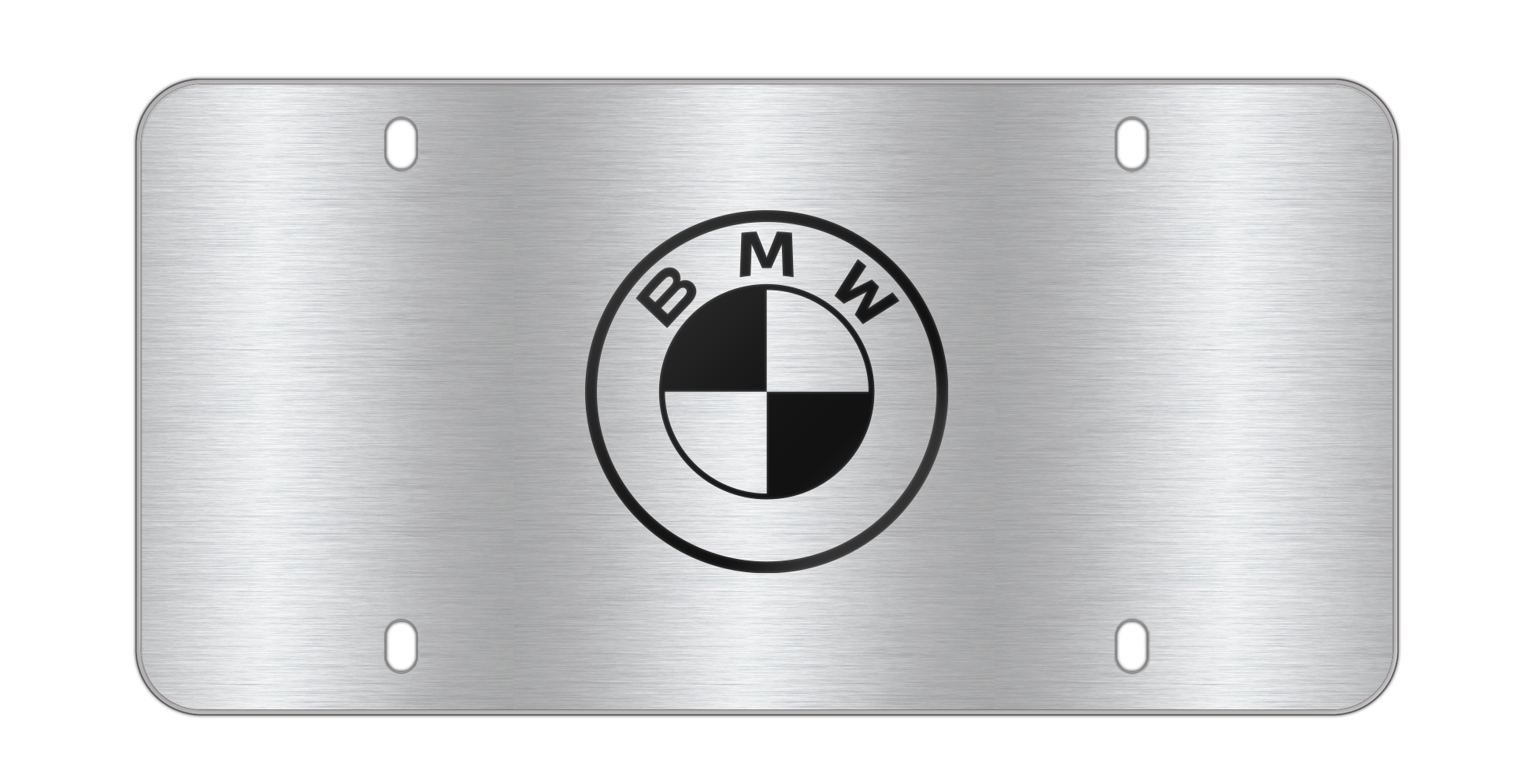 BMW Roundel Marque Plate in Stainless Steel, Brushed