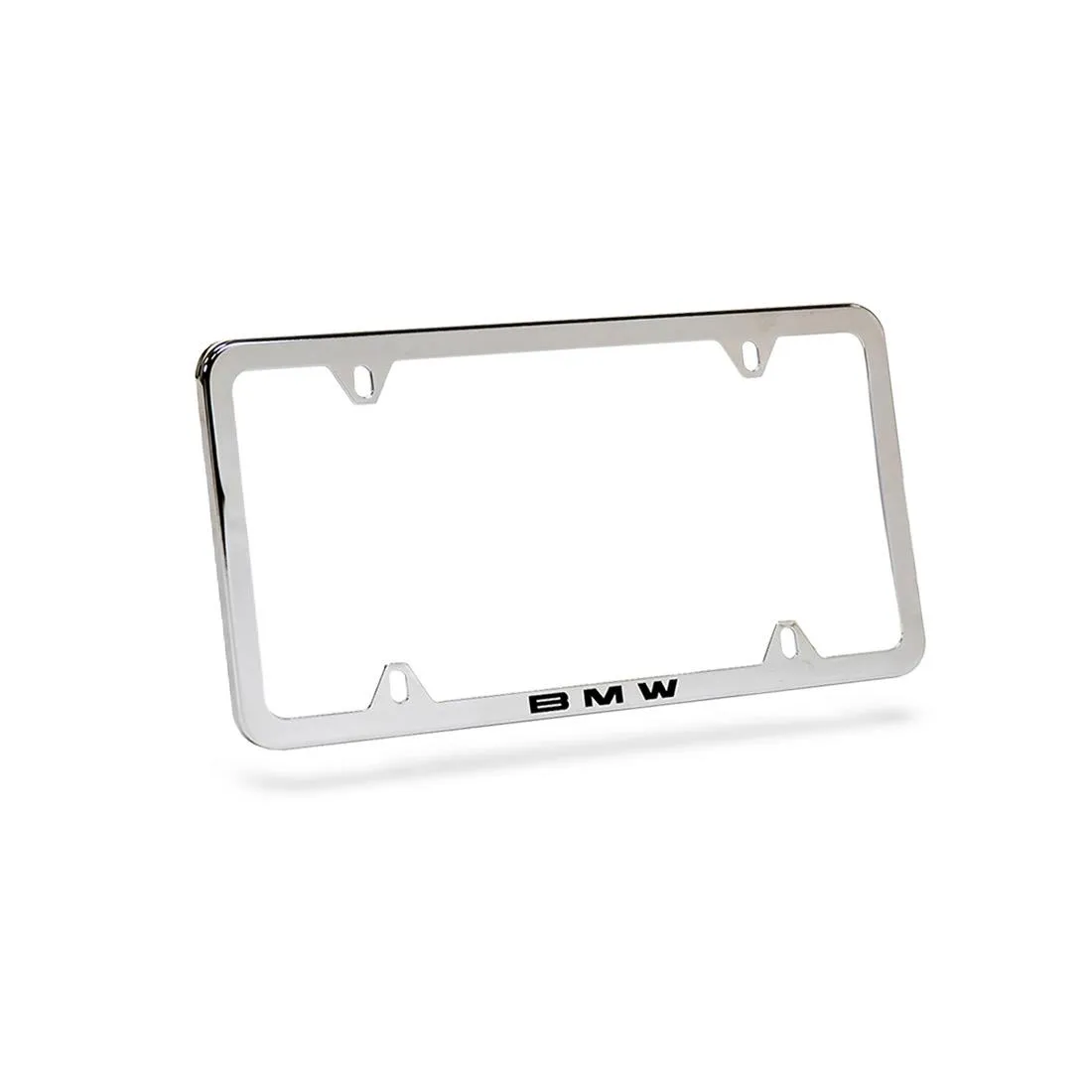 BMW Laser Slimline License Plate Frame in Stainless Steel, Matte Black